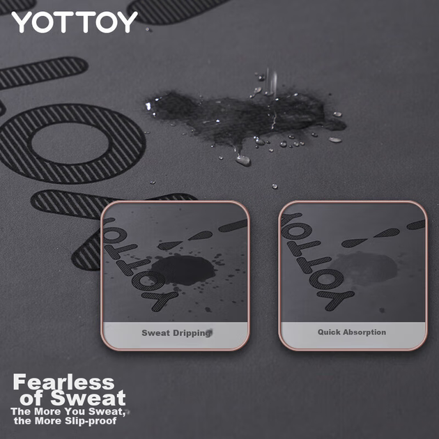 Коврик для йоги Yottoy каучуковый нескользящий, 183x68см, утолщенный - изображение 4