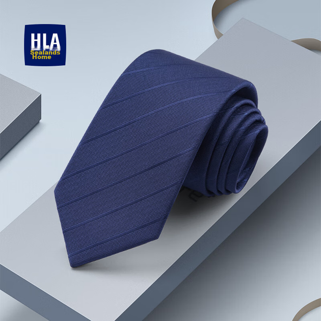 Краватка HLA чоловіча ділова без зав'язування на блискавці, смугаста, подарункова - Фото 4 Краватка HLA чоловіча ділова без зав'язування на блискавці, смугаста, подарункова - зображення 4