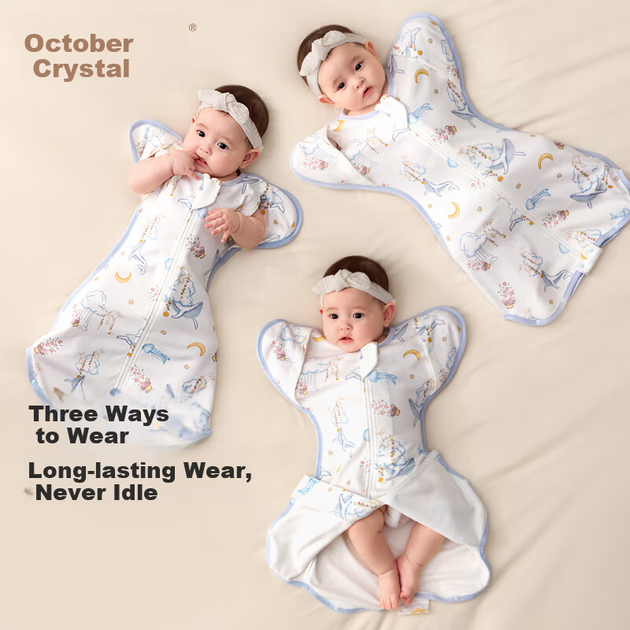 Універсальна піжама-мішок для сну October Crystals Baby Anti-Startle, розмір M, цільний елемент, універсальний, Jinglan Yunmeng - зображення 8