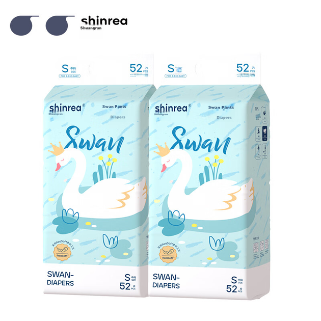 Подгузники Shinrea Swan, 104 шт, мягкие, дышащие, унисекс - изображение 4
