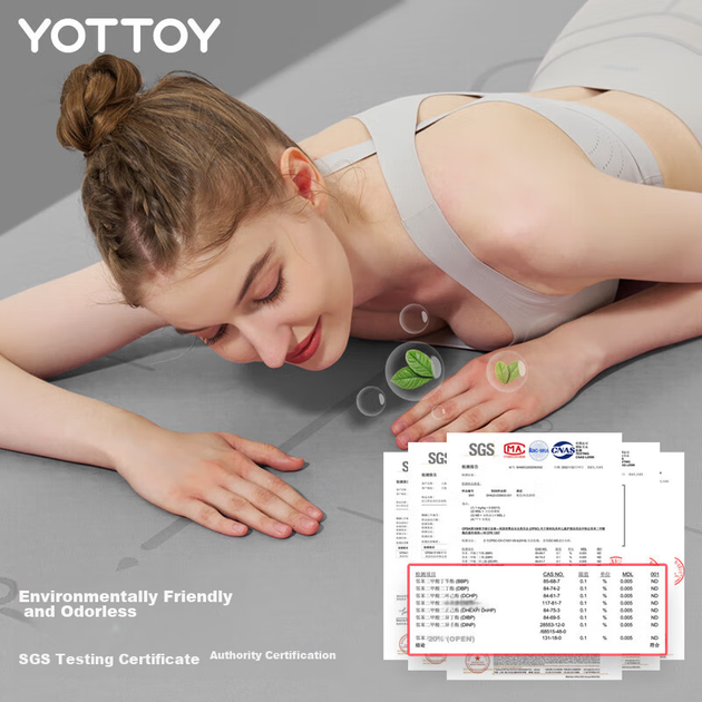 Коврик для йоги Yottoy, нескользящий, 185×80 см, толщина 9 мм - Фото 9 Коврик для йоги Yottoy, нескользящий, 185×80 см, толщина 9 мм - изображение 9