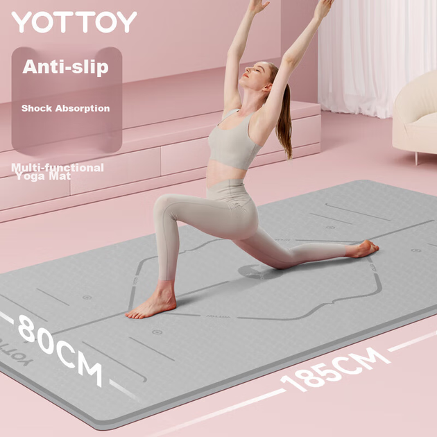 Коврик для йоги Yottoy, нескользящий, 185×80 см, толщина 9 мм - Фото 11 Коврик для йоги Yottoy, нескользящий, 185×80 см, толщина 9 мм - изображение 11