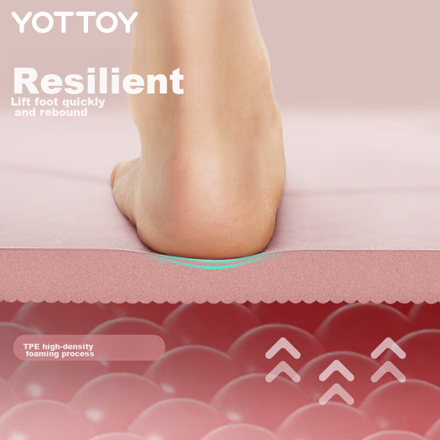 Коврик для йоги Yottoy потовщенный расширенный нескользящий 200×100см 8мм - Фото 8 Коврик для йоги Yottoy потовщенный расширенный нескользящий 200×100см 8мм - изображение 8