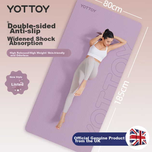 Коврик для йоги Yottoy нескользящий амортизирующий - изображение 4