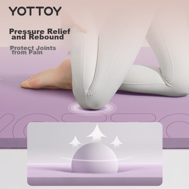 Коврик для йоги Yottoy нескользящий амортизирующий - изображение 6
