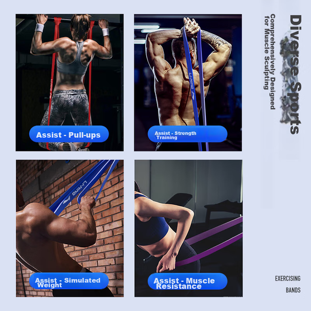 Эспандер-лента Li-Ning для турника фитнеса для подтягиваний мужской и женский - изображение 7
