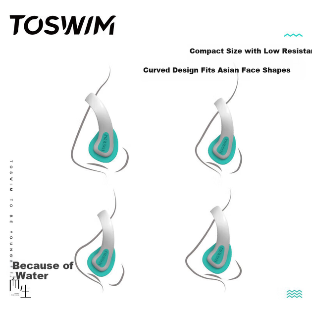 Зажим для носа TOSWIM для плавания, водонепроницаемый - Фото 11 Зажим для носа TOSWIM для плавания, водонепроницаемый - изображение 11
