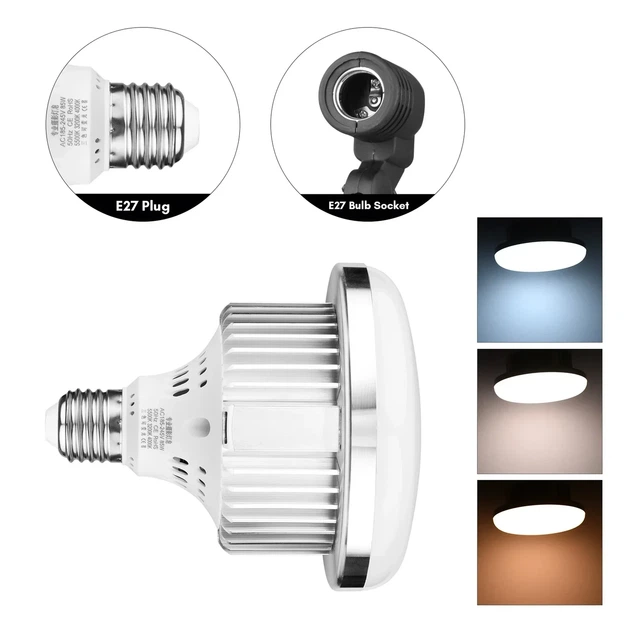 Світлодіодна LED-лампа Prolight 150 Вт E27 3200–5500K Ra95+ з пультом для фото та відеозйомки - зображення 2