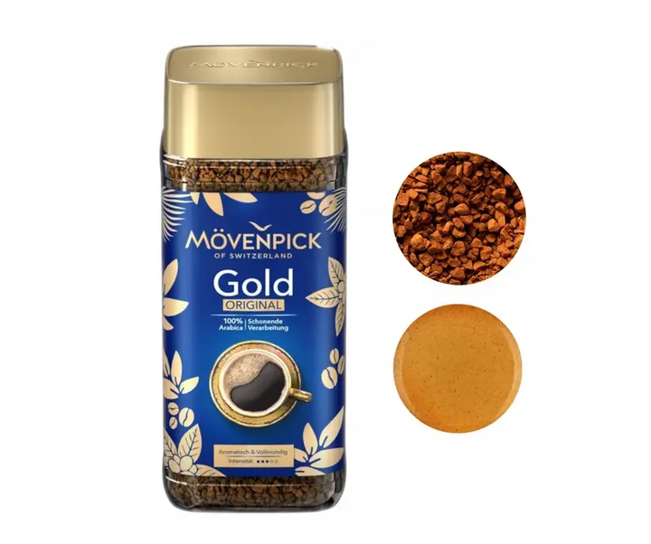 Кофе растворимый Movenpick Gold Original 200 г 100% арабика натуральная в стеклянной банке - изображение 3