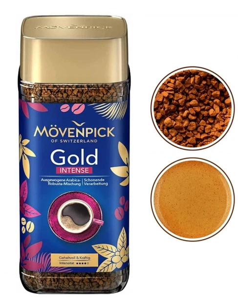 Кофе растворимый Movenpick Gold Intense 200 г гранулированный купаж арабика робуста в стеклянной банке - Фото 2 Кофе растворимый Movenpick Gold Intense 200 г гранулированный купаж арабика робуста в стеклянной банке - изображение 2