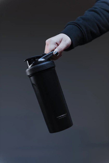 Шейкер спортивний SmartShake металевий Insulated Steel 750ml Black - Фото 8 Шейкер спортивний SmartShake металевий Insulated Steel 750ml Black - зображення 8