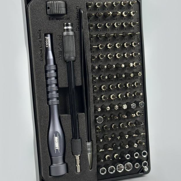 Отвертка JAKEMY JM-8177 106в1 с набором магнитных бит в кейсе - изображение 3