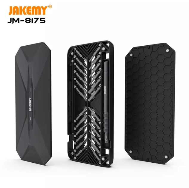 Отвертка JAKEMY JM-8175 60в1 с набором магнитных бит в кейсе - изображение 7