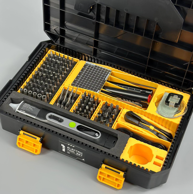 Акумуляторна викрутка JAKEMY JM-8198 135в1 з набором біт у кейсі - зображення 2