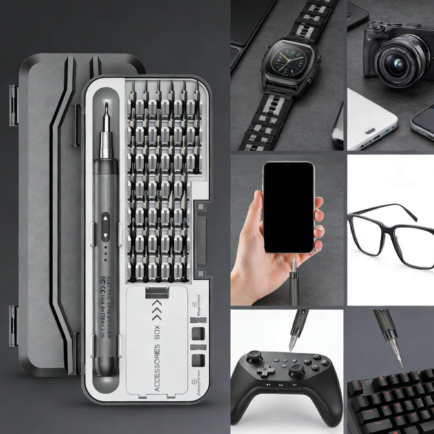 Акумуляторна викрутка Pro Tech Multi TK-S001 46в1 з магнітними бітами в кейсі - зображення 8