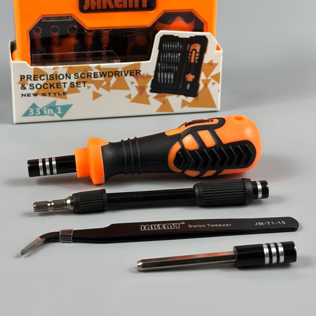 Отвертка JAKEMY JM-8160 33в1 с набором магнитных бит в кейсе - Фото 5 Отвертка JAKEMY JM-8160 33в1 с набором магнитных бит в кейсе - изображение 5