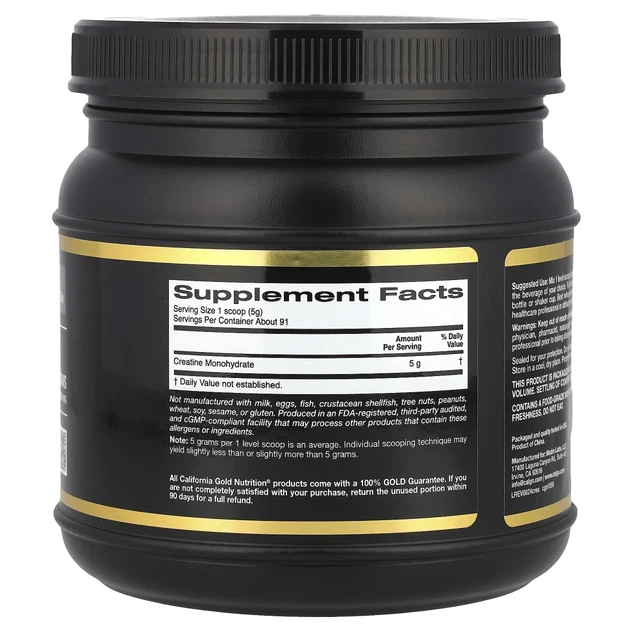 Мікронізований моногідрат креатину California Gold Nutrition (Creatine) 454 г (CGN-01059) - зображення 2