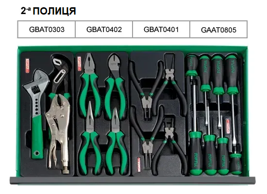 Тележка с инструментом 7 секций 157 ед. TOPTUL GCAJ0060 - изображение 3