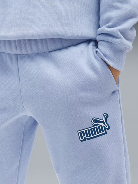 Дитячий спортивний костюм (світшот + штани) Puma Essentials Logo Lab 69499338 92-98 см Chambray Blue (4070033577448) - Фото 3 Дитячий спортивний костюм (світшот + штани) Puma Essentials Logo Lab 69499338 92-98 см Chambray Blue (4070033577448) - зображення 3