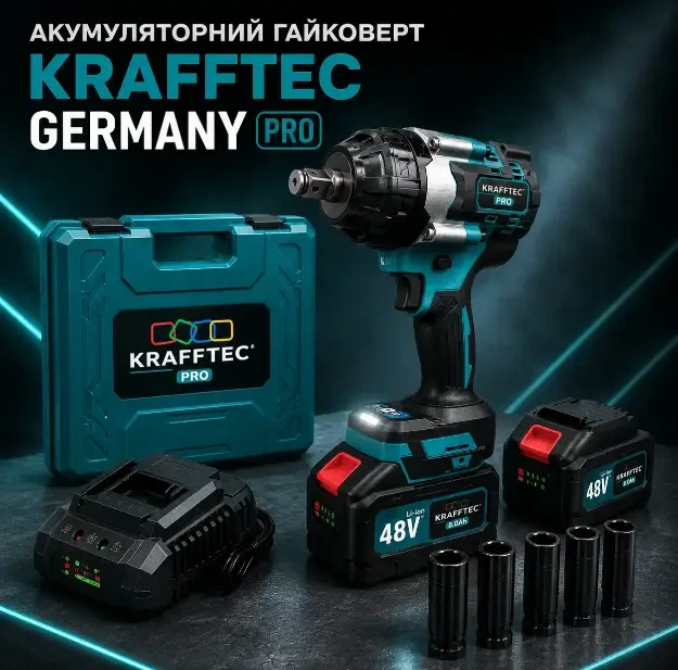 Аккумуляторный гайковерт Krafftec Germany PRO - изображение 4