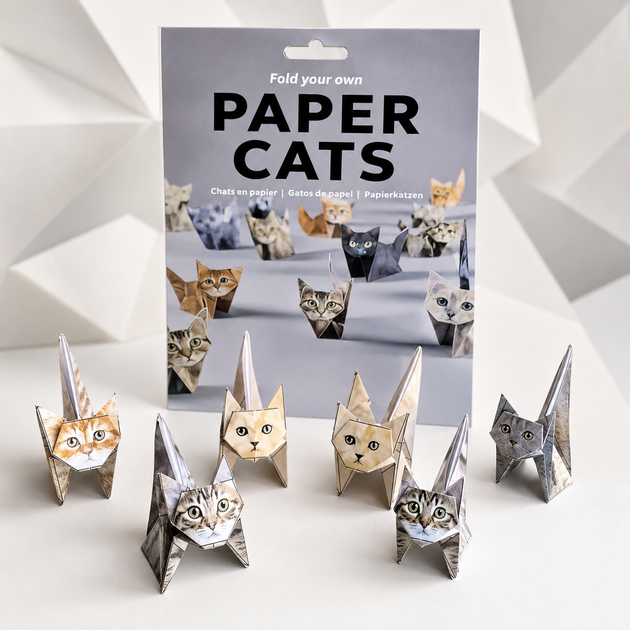 Набор 3D оригами Коты бумажное оригами 50 шт - Фото 8 Набор 3D оригами Коты бумажное оригами 50 шт - изображение 8