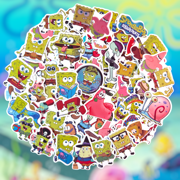 Стикеры Губка Боб 60 шт, SpongeBob SquarePants - Фото 1 Стикеры Губка Боб 60 шт, SpongeBob SquarePants - изображение 1