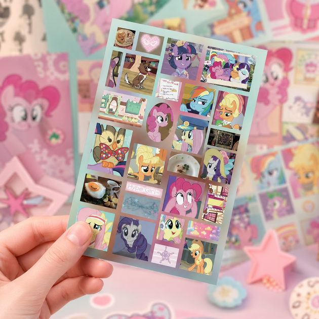 Стикеры Май Літл Поні 200 шт, 8 листов А5 10,5х15 см My Little Pony - Фото 5 Стикеры Май Літл Поні 200 шт, 8 листов А5 10,5х15 см My Little Pony - изображение 5