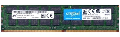 Оперативная память для сервера Micron 32GB DDR4 2400MHz LRDIMM 2Rx4 (MTA36ASF4G72LZ-2G3B1PG) - Фото 1 Оперативная память для сервера Micron 32GB DDR4 2400MHz LRDIMM 2Rx4 (MTA36ASF4G72LZ-2G3B1PG) - изображение 1