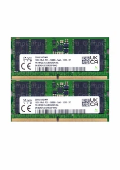 Комплект оперативної пам'яті для ноутбука SK hynix 32GB (2x16GB) DDR5 5600MHz SO-DIMM 1Rx8 (HMCG78AGBSA092N) - Фото 1 Комплект оперативної пам'яті для ноутбука SK hynix 32GB (2x16GB) DDR5 5600MHz SO-DIMM 1Rx8 (HMCG78AGBSA092N) - зображення 1