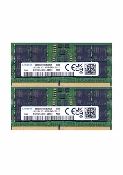 Комплект оперативной памяти для ноутбука Samsung 32GB (2x16GB) DDR5 4800MHz SO-DIMM 1Rx8 (M425R2GA3BB0-CQKOD) - Фото 1 Комплект оперативной памяти для ноутбука Samsung 32GB (2x16GB) DDR5 4800MHz SO-DIMM 1Rx8 (M425R2GA3BB0-CQKOD) - изображение 1