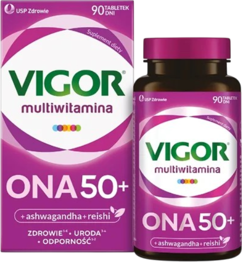Харчова добавка Vigor Multivitamin Ona 50+ для жінок 90 таблеток (5904569252212) - зображення 2
