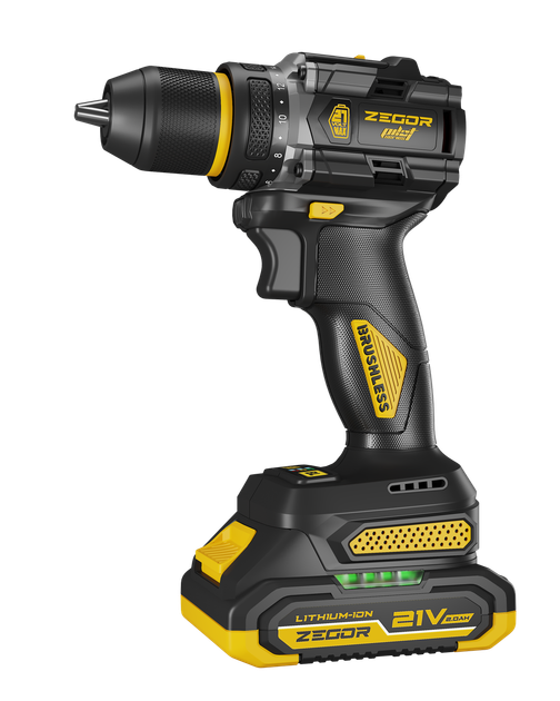 Шуруповерт акумуляторний ZEGOR CDPP-21BL 21V 2.0Ah безударний з 2 літій-іонними акумуляторами бездротовий шурупокрут для свердління та закручування безщітковий дриль-шурупокрут дві швидкості потужний міні електрошурупокрут дриль для дому роботи - Фото 1 Шуруповерт акумуляторний ZEGOR CDPP-21BL 21V 2.0Ah безударний з 2 літій-іонними акумуляторами бездротовий шурупокрут для свердління та закручування безщітковий дриль-шурупокрут дві швидкості потужний міні електрошурупокрут дриль для дому роботи - зображення 1