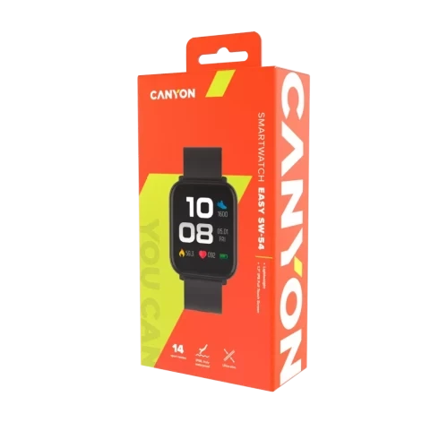 Смарт-годинник Canyon SW-54 "Easy", Black (CNS-SW54BB) - Фото 4 Смарт-годинник Canyon SW-54 "Easy", Black (CNS-SW54BB) - зображення 4