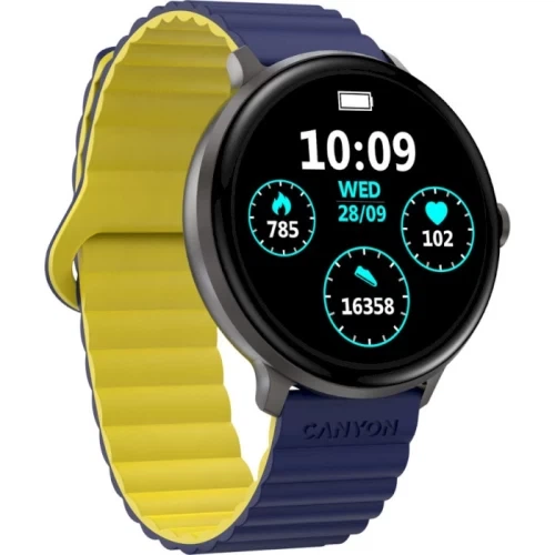 Смарт-годинник Canyon SW-69 "Jacky", Blue/Yellow (CNS-SW69BL) - Фото 3 Смарт-годинник Canyon SW-69 "Jacky", Blue/Yellow (CNS-SW69BL) - зображення 3