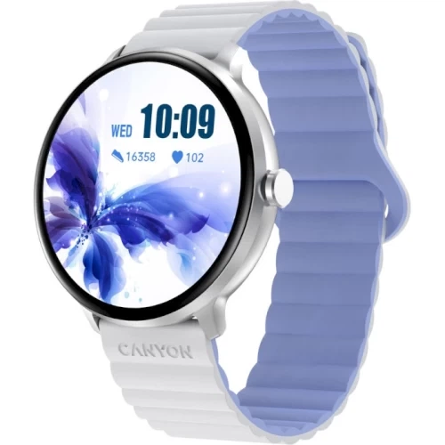 Смарт-часы Canyon SW-69 "Jacky", White/Blue (CNS-SW69WB) - Фото 1 Смарт-часы Canyon SW-69 "Jacky", White/Blue (CNS-SW69WB) - изображение 1