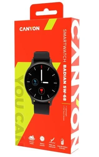 Смарт-годинник Canyon SW-68 "Badian", Black (CNS-SW68BB) - Фото 4 Смарт-годинник Canyon SW-68 "Badian", Black (CNS-SW68BB) - зображення 4