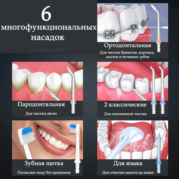 Іригатор H2OFloss HF-P11 Black - Фото 3 Іригатор H2OFloss HF-P11 Black - зображення 3