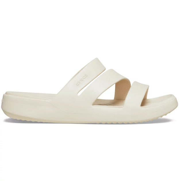 Жіночі шльопанці Crocs Getaway Strappy Slide Stucco (36-37, бежевий) - Фото 2 Жіночі шльопанці Crocs Getaway Strappy Slide Stucco (36-37, бежевий) - изображение 2