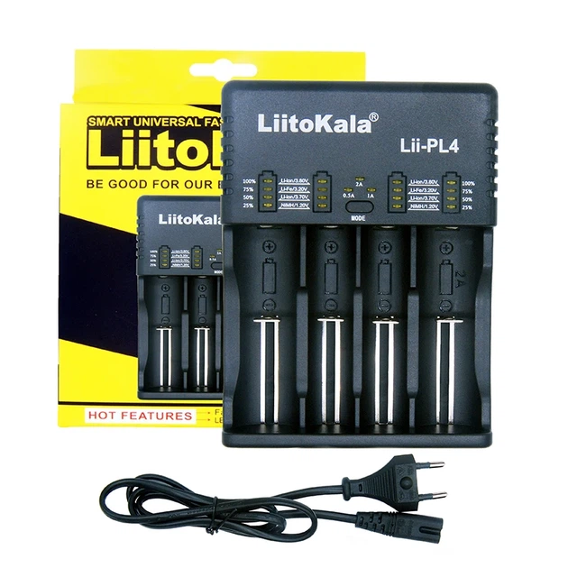 Умное зарядное устройство для аккумуляторов LiitoKala Lii-PL4 АА, ААА, 18650, 21700, 26650 Li-ion, LiFePO4, Ni-MH, Ni-Cd (19409) - изображение 4