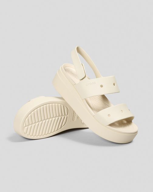 Жіночі Сандалі Бруклін crocs brooklyn low wedge Stucco (41-42, бежевий) - изображение 5