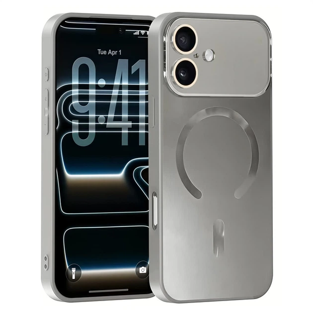 Чохол AG Optic Shield MagSafe для iPhone 16 Silver - Фото 1 Чохол AG Optic Shield MagSafe для iPhone 16 Silver - изображение 1