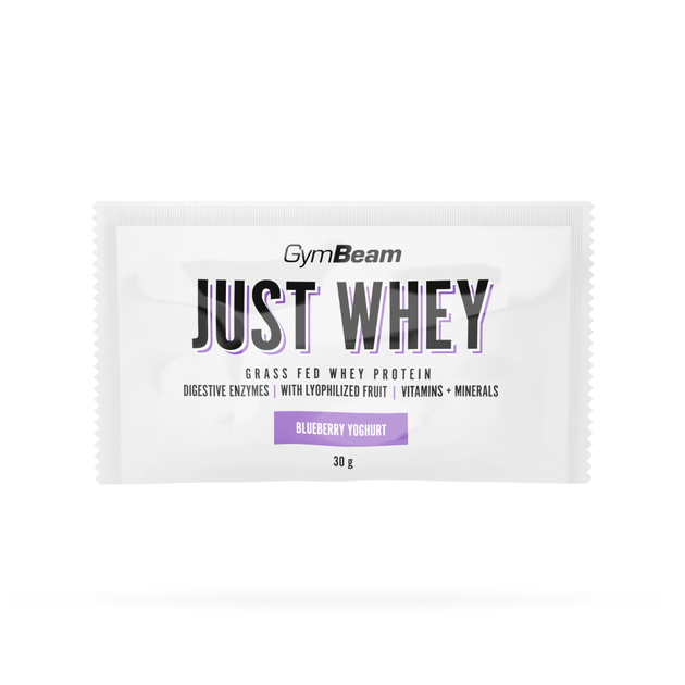 Протеїн Just Whey з молока корів вільного випасу 30 г чорничний йогурт - GymBeam - Фото 1 Протеїн Just Whey з молока корів вільного випасу 30 г чорничний йогурт - GymBeam - изображение 1