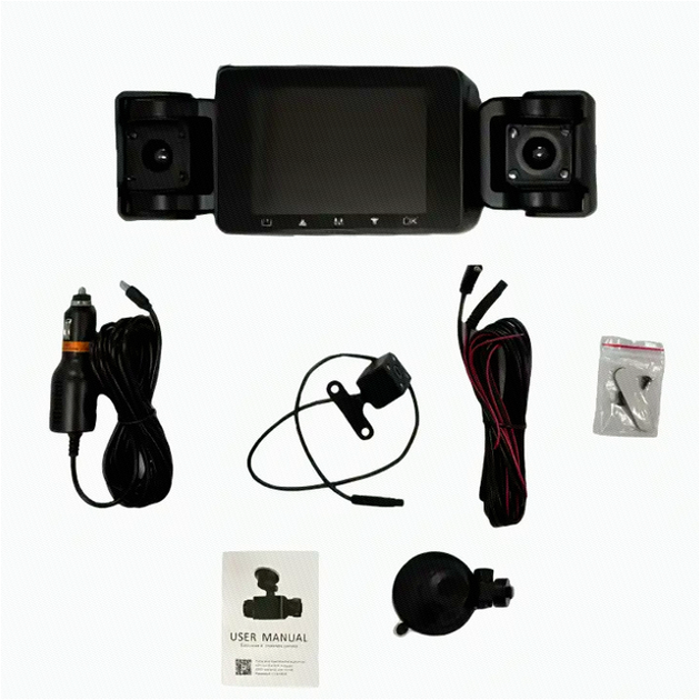 Автомобильный видеорегистратор на 3 камеры Full HD Wi-Fi с экраном 3 дюйма модель TS-5561 цвет черный - Фото 9 Автомобильный видеорегистратор на 3 камеры Full HD Wi-Fi с экраном 3 дюйма модель TS-5561 цвет черный - изображение 9