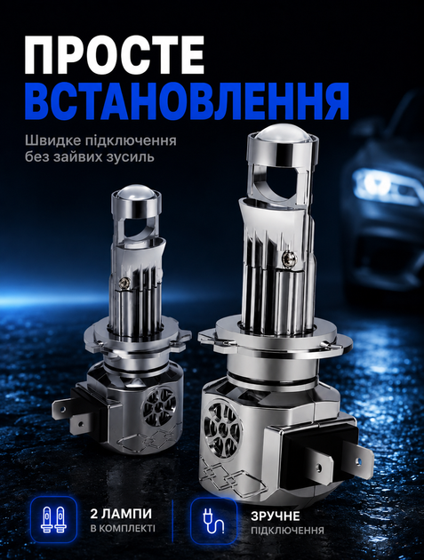 Светодиодные лампы в противотуманные фары H7 с встроенными мини линзами для автомобиля с идеальным световым пучком - изображение 5