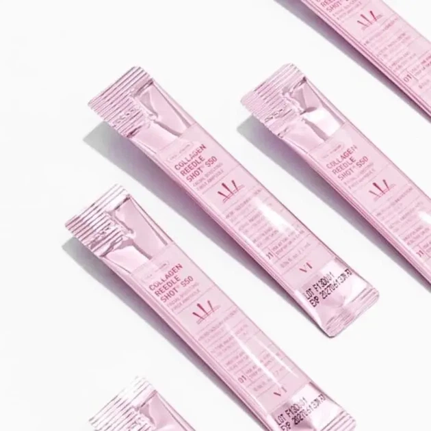 Набор концентрированных сывороток для лица VT Cosmetics Collagen Reedle Shot S50 со спикулами для упругости кожи 2 мл × 6 шт (8803463006921) - изображение 2