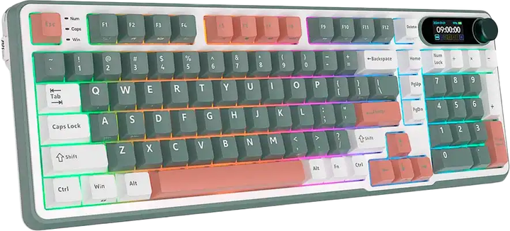 Klawiatura przewodowa RK ROYAL KLUDGE RK-S98 Camping Green Gaming Beige Switch (RK-S98-CAMPGRN-BEGSW-US) - obraz 3