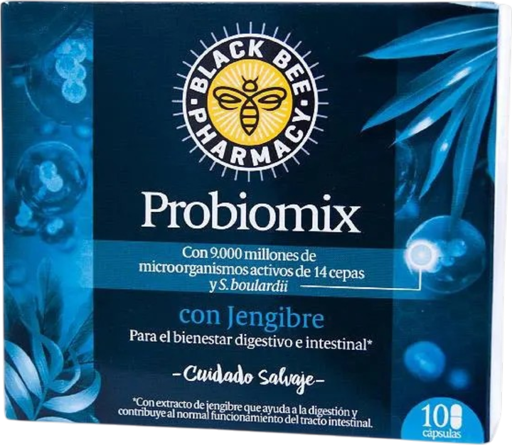 Пробиотик Black Bee Probiomix Con Jengibre 10 капсул (3175681249417) - Фото 1 Пробиотик Black Bee Probiomix Con Jengibre 10 капсул (3175681249417) - изображение 1