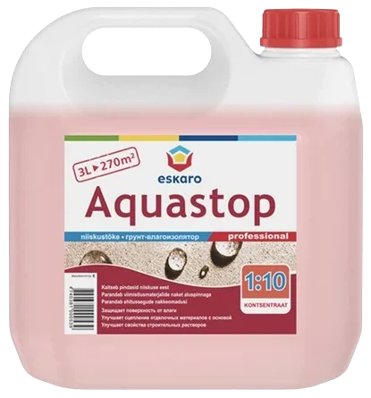 Грунт-концентрат 1:10 Eskaro Aquastop Professional 3 л - Фото 1 Грунт-концентрат 1:10 Eskaro Aquastop Professional 3 л - изображение 1