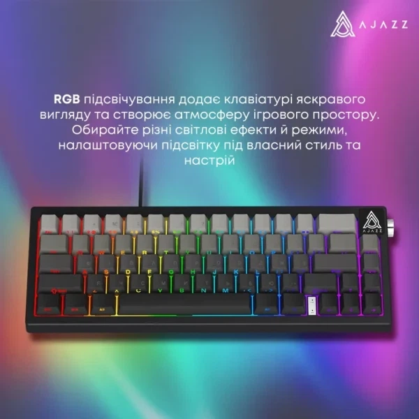 Клавиатура Ajazz ak650 Day Dream switches Gradient Black Gray (ak650-dd-bg) - Фото 8 Клавиатура Ajazz ak650 Day Dream switches Gradient Black Gray (ak650-dd-bg) - изображение 8