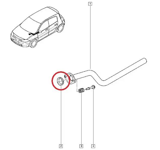 Графитовое кольцо выхлопной трубы Renault Megane II (Рено Меган 2) -1.5dci (К9К), 1.6i (К4М) - изображение 2